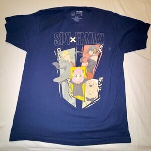 Spy x Family Graphic Tee Mens XL Navy Blue Excellent Crunchyroll Anime Shirt